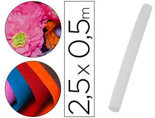 Papel crepe florista liderpapel 50 cm x 2,5 m 85gr branco , Liderpapel , 78480 , 8423473784802